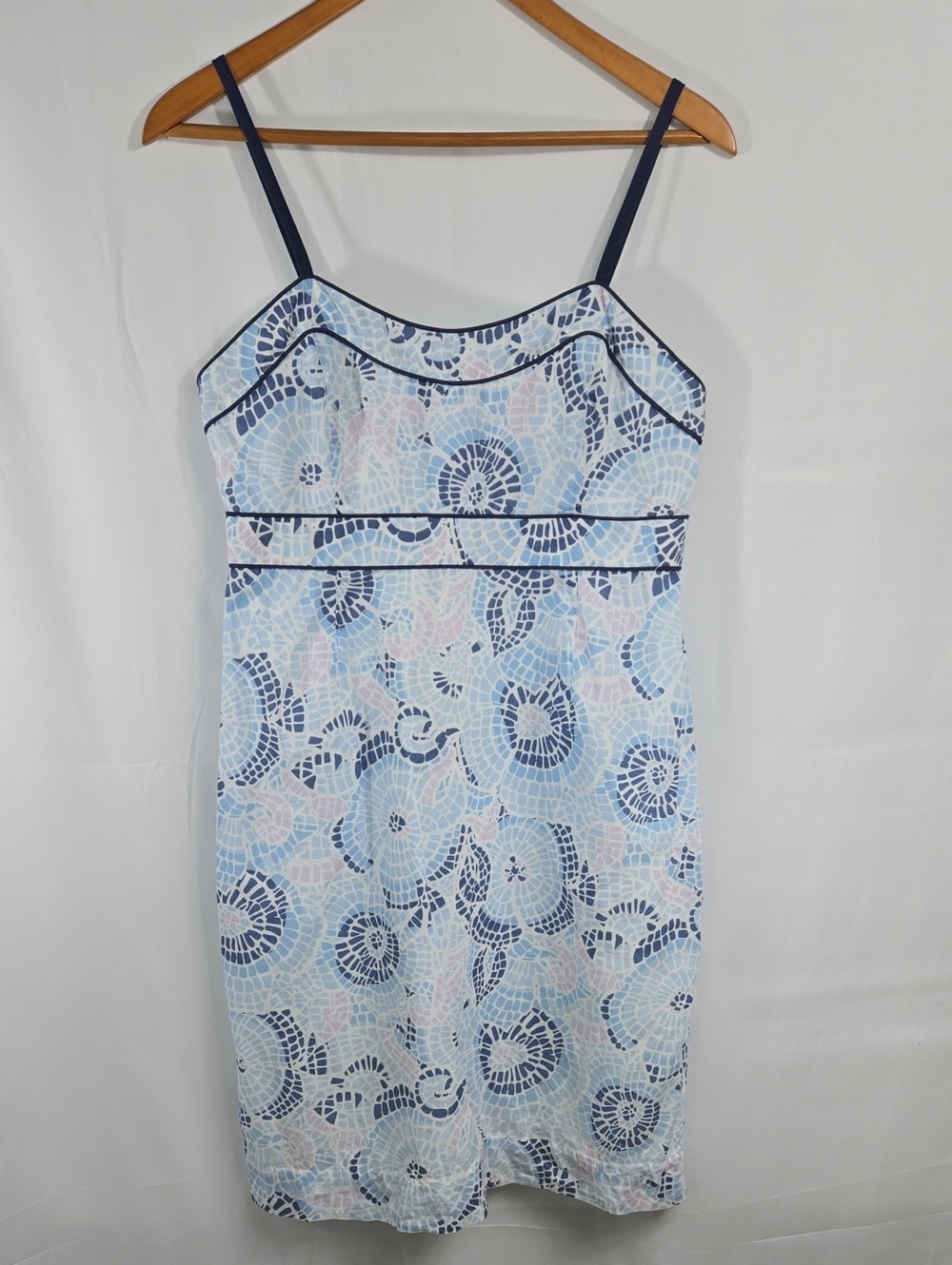 Vineyard Vines Women's Blue Floral Lace Slip Dress